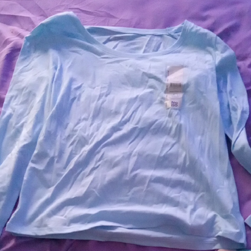 Light Blue Long Sleeve Top